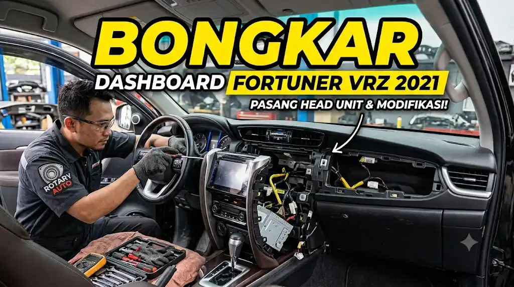 Cuci AC Mobil Fortuner Bongkar Dashboard
